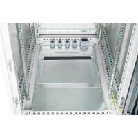 DIGITUS DN-19-24U-I-6/8-1 - 24HE Netzwerkschrank, Indoor IP55 1300x600x800 mm, inkl. Sockel, grau (RAL 7035)