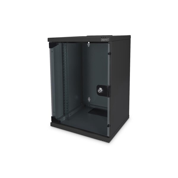 DIGITUS DN-10-09U-B - 254 mm (10") 9HE Wandgehäuse 464x312x300 mm, Farbe Schwarz (RAL 9005)