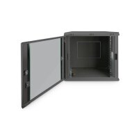 DIGITUS DN-19-12U-EC-SW - 12HE Wandgehäuse 607x600x450 mm, Farbe Schwarz (RAL 9005)