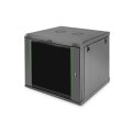 DIGITUS DN-19-09U-EC-SW - 9HE Wandgehäuse 474x600x450 mm, Farbe Schwarz (RAL 9005)