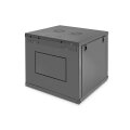 DIGITUS DN-19-09U-EC-SW - 9HE Wandgehäuse 474x600x450 mm, Farbe Schwarz (RAL 9005)
