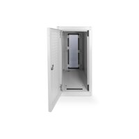 DIGITUS DN-CC-9001 - Computergehäuse mit Rollen, 698,5x300x600 mm Innenm. 583x246x600 mm, Glastür, RAL 7035
