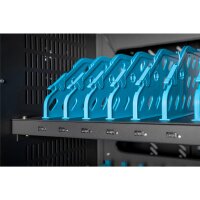 DIGITUS DN-45002 - Mobiler Ladeschrank, 30 Ladestationen, 15,6", schw 1260 x 824 x 650 mm, inkl. USB, PDU, Lüfter