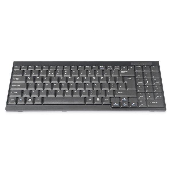 DIGITUS DS-72000UK - Tastatur für TFT-Konsolen schwarz, Kabel, britische Ausführung