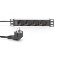 DIGITUS DN-95418 - 1U-Aluminium-PDU, 254 mm (10")...