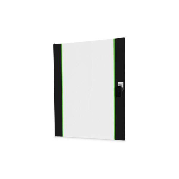 DIGITUS DN-19-D-16U-B-PHC - Glas-Fronttür für 16HE Wandgehäuse Unique Schwenkhebel mit Profil-Halbzylinderschl.,schwarz