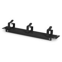 DIGITUS DN-10-ORG-1U-B - 254 mm (10") 1HE Kabelrangierpanel 3x Kabelringe, 44x254x60 mm, schwarz (RAL 9005)
