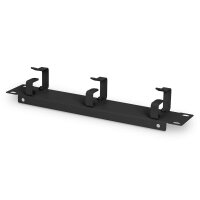 DIGITUS DN-10-ORG-1U-B - 254 mm (10") 1HE Kabelrangierpanel 3x Kabelringe, 44x254x60 mm, schwarz (RAL 9005)