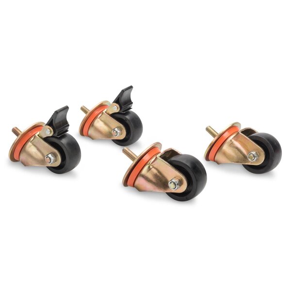 DIGITUS DN-19-CASTOR-OR - Laufrollen-Set für Universalgestelle & IP55 Schr. 4 Stück, 2 Stück feststellbar,