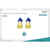 DK-1644-A-0025-B-10 - CAT 6A S-FTP Patchkabel, Cu, LSZH AWG 26/7,  0.25 m, 10 Stück,  Blau