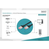 DK-1644-0025-BL-10 - CAT 6 S-FTP Patchkabel, Cu, LSZH AWG 27/7,  0,25 m, 10 Stück,  Schwarz