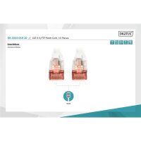 DK-1644-010-10 - CAT 6 S-FTP Patchkabel, Cu, LSZH AWG 27/7, 1 m, 10 Stück, Grau