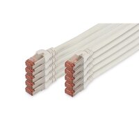 DK-1644-010-WH-10 - CAT 6 S-FTP Patchkabel, Cu, LSZH AWG 27/7, 1 m, 10 Stück, Weiß