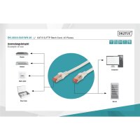 DK-1644-010-WH-10 - CAT 6 S-FTP Patchkabel, Cu, LSZH AWG 27/7, 1 m, 10 Stück, Weiß