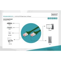 DK-1644-030-G-10 - CAT 6 S-FTP Patchkabel, Cu, LSZH AWG 27/7, 3 m, 10 Stück, Grün