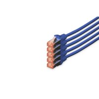 DK-1644-100-B-5 - CAT 6 S-FTP Patchkabel, Cu, LSZH AWG 27/7, 10 m, 5 Stück, Blau