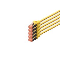 DK-1644-100-Y-5 - CAT 6 S-FTP Patchkabel, Cu, LSZH AWG 27/7, 10 m, 5 Stück, Gelb