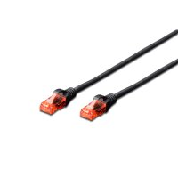 DIGITUS DK-1617-0025/BL - CAT 6 U-UTP Patchkabel, Cu, LSZH AWG 26/7, Länge 0,25 m, Farbe Schwarz