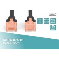 DIGITUS DK-1617-0025/BL - CAT 6 U-UTP Patchkabel, Cu, LSZH AWG 26/7, Länge 0,25 m, Farbe Schwarz