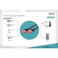 DIGITUS DK-1617-0025/BL - CAT 6 U-UTP Patchkabel, Cu, LSZH AWG 26/7, Länge 0,25 m, Farbe Schwarz