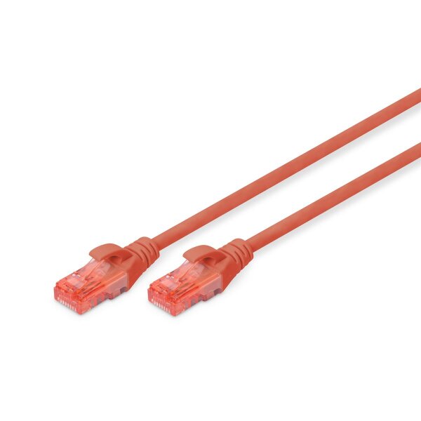 DIGITUS DK-1617-0025/R - CAT 6 U-UTP Patchkabel, Cu, LSZH AWG 26/7, Länge 0,25 m, Farbe Rot