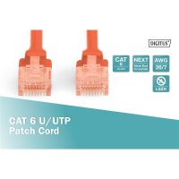 DIGITUS DK-1617-0025/R - CAT 6 U-UTP Patchkabel, Cu, LSZH AWG 26/7, Länge 0,25 m, Farbe Rot