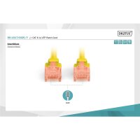 DIGITUS DK-1617-0025/Y - CAT 6 U-UTP Patchkabel, Cu, LSZH AWG 26/7, Länge 0,25 m, Farbe Gelb