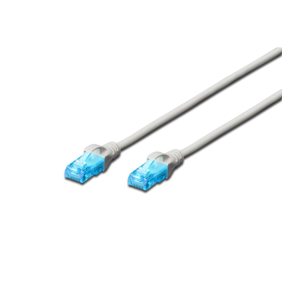 DIGITUS DK-1511-030 - CAT 5e U-UTP Patchkabel, Cu, PVC AWG 26/7, Länge 3 m, Farbe Grau