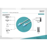 DIGITUS DK-1511-050 - CAT 5e U-UTP Patchkabel, Cu, PVC AWG 26/7, Länge 5 m, Farbe Grau