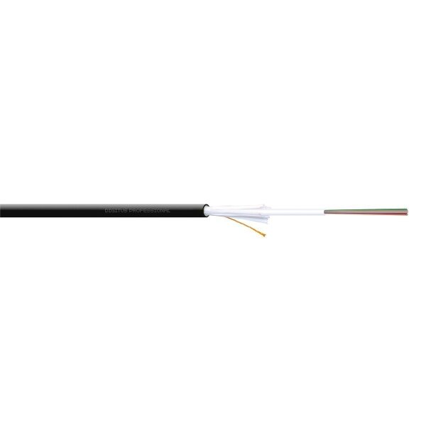 DIGITUS DK-39041-U - LWL A-I-DQ(ZN)BH 4E9/125µ, SM, OS2, 4 Fasern Innen/Außen, LSZH, Dca, schwarz, Länge 1 m