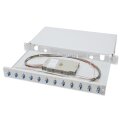 DIGITUS DN-96331/9 - LWL Spleißbox, 1HE, Bestückt, 12x LC DX, OS2 inkl. Spleißkassette, Farbige Pigtails, Adapter