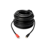 DIGITUS DB-330118-100-S - HDMI High Speed Anschlusskabel, Typ A, m/ amp. St/St, 10.0m, Ultra HD 24p, CE, gold, sw