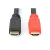 DIGITUS DB-330118-100-S - HDMI High Speed Anschlusskabel, Typ A, m/ amp. St/St, 10.0m, Ultra HD 24p, CE, gold, sw