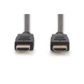 DIGITUS DB-330123-010-S - HDMI Premium High Speed Anschlusskabel, Typ A St/St, 1.0m, m/Ethernet, Ultra HD 60p, gold, sw
