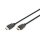 DIGITUS DB-330123-010-S - HDMI Premium High Speed Anschlusskabel, Typ A St/St, 1.0m, m/Ethernet, Ultra HD 60p, gold, sw