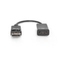 DIGITUS DB-340415-002-S - DisplayPort Adapterkabel, DP - HDMI Typ A St/Bu, 0.2m, w/lock, HDMI 2.0, akt., CE, gold, sw