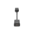 DIGITUS DB-340415-002-S - DisplayPort Adapterkabel, DP - HDMI Typ A St/Bu, 0.2m, w/lock, HDMI 2.0, akt., CE, gold, sw