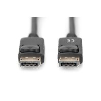 DIGITUS DB-340100-020-S - DisplayPort Anschlusskabel, DP St/St, 2m, m/Verriegelung, DP 1.2, Ultra HD 4K, sw
