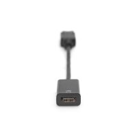 DIGITUS AK-340415-002-S - DisplayPort Adapterkabel, DP - HDMI Typ A St/Bu, 0.2m, w/lock, HDMI 2.0, akt., CE, gold, sw