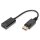 DIGITUS AK-340415-002-S - DisplayPort Adapterkabel, DP - HDMI Typ A St/Bu, 0.2m, w/lock, HDMI 2.0, akt., CE, gold, sw