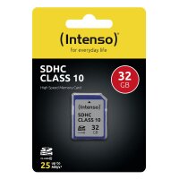 Intenso SD Karte Class 10 - 32 GB - SDHC - Klasse 10 - 25...