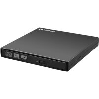 SANDBERG USB Mini DVD Burner - Schwarz - Desktop / Laptop...