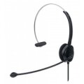 Manhattan Mono USB-Headset - Ohraufliegendes Design (On-Ear) - Ohrmuschel einseitig - kabelgebunden - USB-A-Stecker - integrierte Lautstärkeregelung - verstellbares Mikrofon - schwarz - Kabelgebunden - Büro/Callcenter - 20 - 20000 Hz - 180 g - Kopfhörer -