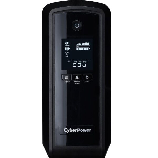 CyberPower Systems CyberPower CP550EPFCLCD Line-Interactive USV 550VA/350W Reine Sinuswelle - AVR - LCD - USB (HID) - RS232 - RJ45 Lan Protection - Ausgang (6) Schuko - Line-Interaktiv - 0,55 kVA - 350 W - Sine - 170 V - 270 V