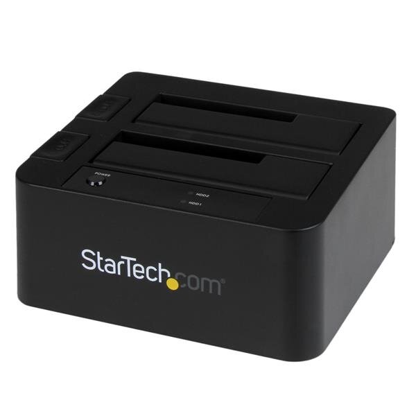 StarTech.com 2-fach USB 3.0 / eSATA Festplatten Dockingstation mit UASP für 2,5/3,5" SSD / HDD - HDD - SSD - Serial ATA III - 2.5,3.5" - 8 TB - USB 3.2 Gen 1 (3.1 Gen 1) Type-B - 6 Gbit/s