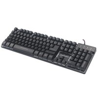 IC Intracom USB-Gaming-Tastatur mit LEDs und Metallunterseite - 12 Funktionstasten - Metallunterseite - farbige LED-Hintergrundbeleuchtung - 19 Anti-Ghosting-Tasten - Schutzklasse IPX4 (spritzwassergeschützt) - schwarz - Volle Größe (100%) - Kabelgebunden