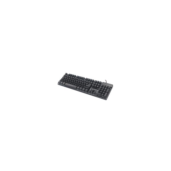 IC Intracom USB-Gaming-Tastatur mit LEDs und Metallunterseite - 12 Funktionstasten - Metallunterseite - farbige LED-Hintergrundbeleuchtung - 19 Anti-Ghosting-Tasten - Schutzklasse IPX4 (spritzwassergeschützt) - schwarz - Volle Größe (100%) - Kabelgebunden