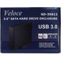 Inter-Tech Veloce GD-35612 - 3.5 Zoll - SATA - Serial ATA II - 5 Gbit/s - Schwarz