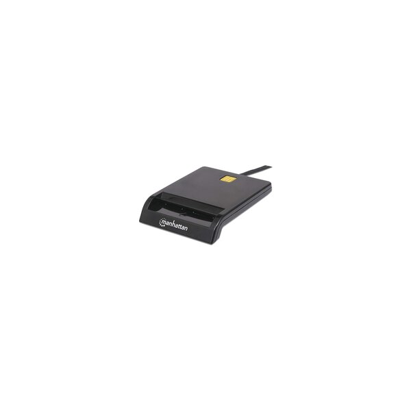 Manhattan USB 2.0 Smartcard-Lesegerät - USB-A-Stecker - Chipkartenleser - extern - USB 2.0 - 1,05 m - Schwarz - 60 g