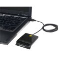 Manhattan USB 2.0 Smartcard-Lesegerät - USB-A-Stecker - Chipkartenleser - extern - USB 2.0 - 1,05 m - Schwarz - 60 g